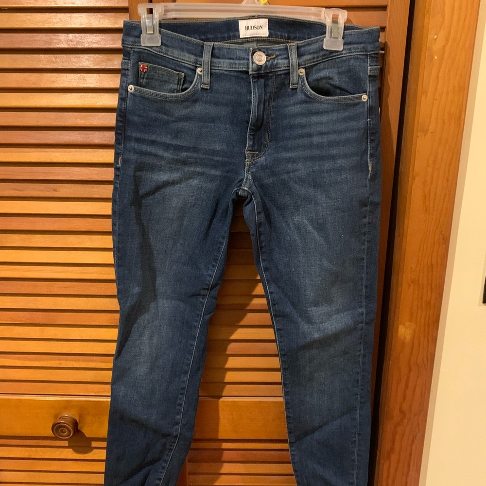 Hudson Low Rise Super Skinny Ankle Jeans